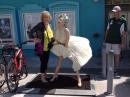 Linda, Marilyn and Jim: No tourist can resist a photo op with Marilyn,
